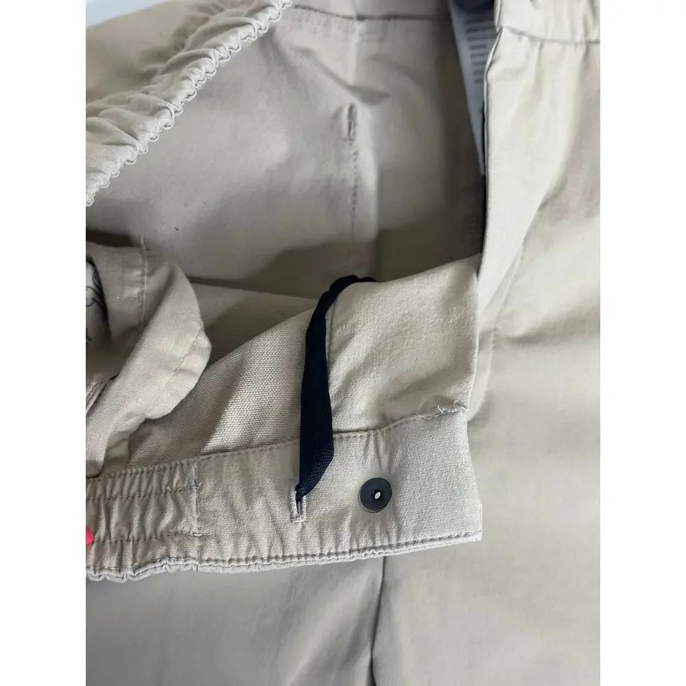 FIGS FIGSPRO Pants Mens M Tan Tailored Trouser Scrub Chino Stretch Slim Snap Zip